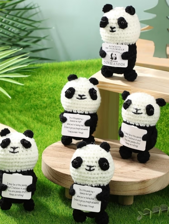 Other - Handmade Crochet Panda Plush - Black & White Cute Amigurumi